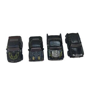 Vintage 80s Micro Machines Black Car Collection Trans Am Batmobile Style Lot 4